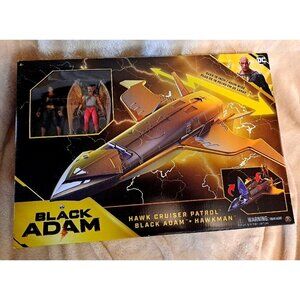 Black Adam Hawk Cruiser Patrol Playset With Action Figures